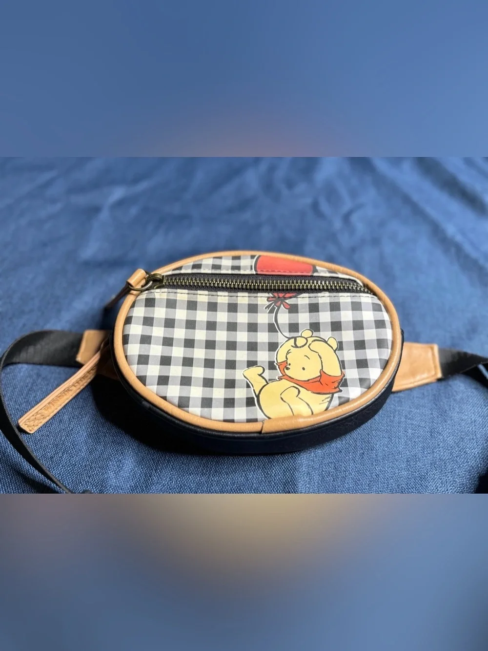 Loungefly Women’s Disney Winnie the Pooh Plaid Black Fanny Pack